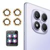 Per Redmi Note 14 Pro 4G Global ENKAY Hat-Prince 9H Obiettivo della fotocamera posteriore Pellicola in vetro temperato in lega di alluminio (oro)