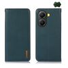 Per Xiaomi Poco X7 Pro KHAZNEH Custodia per telefono in pelle di vacchetta con strato superiore in nappa (verde)