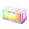 R8 Cellulare Auricolare Orologio 3 In 1 Multi-Funzione Caricabatterie Magnetico Wireless (Bianco)