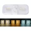 Luce per camper 12-24 V 120 LED Pulsante rotante a 3 temperature di colore Luce da tetto dimmerabile FC01