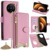 Per vivo X100 Crossbody Chain Fishtail Litchi Custodia per telefono in pelle (rosa)