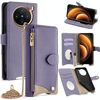 Per vivo X100 Crossbody Chain Fishtail Litchi Custodia per telefono in pelle (viola)