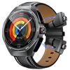 GT97 1.53 pollici Schermo rotondo 2 in 1 Auricolare Bluetooth Cinturino in pelle Orologio intelligente Supporta chiamate Bluetooth (nero)