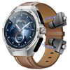 GT97 1.53 pollici Schermo rotondo 2 in 1 Auricolare Bluetooth Cinturino in pelle Orologio intelligente Supporta chiamate Bluetooth (argento)