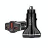 Caricabatterie per auto multiporta USB QC3.0 da 78 W PD30W x 2 + (nero)