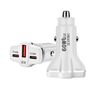 Caricabatterie per auto multiporta USB QC3.0 da 78 W PD30W x 2 + (bianco)