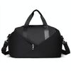 Borsa da viaggio di grande capacità, borsa da palestra, borsa da nuoto, borsa a tracolla per yoga, separazione asciutta e bagnata (nera)