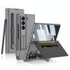 Per Samsung Galaxy Z Fold6 GKK Integrated Flip Wallet Custodia in pelle per telefono con slot per penna, penna non inclusa (grigio montagna)