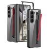 Per Samsung Galaxy Z Fold6 GKK Custodia per telefono PC integrata con slot per penna, penna inclusa (nero + rosso)