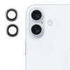 Per iPhone 16/16 Plus Cover per fotocamera posteriore Pellicola per obiettivo in vetro temperato 9H (titanio)