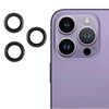 Per iPhone 15 Pro Max / 15 Pro Cover per fotocamera posteriore Pellicola per obiettivo in vetro temperato 9H (nero)