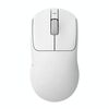 Ajazz AJ199 MAX Mouse wireless 2.4GHz cablato BT Tri-Mode Mouse da gioco leggero PAW3395 (bianco)