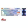 Ajazz AKP815 81 tasti tastiera meccanica cablata schermo LCD retroilluminato RGB programmazione visiva driver personalizzato tastiera da gioco (asse rosso bianco blu arancione)