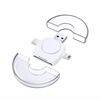 Lettore di schede multifunzione rotondo 6 in 1 da USB-A a USB-C / Tipo-C + Micro USB + 8 pin (bianco)