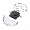 Lettore di schede multifunzione rotondo 6 in 1 da USB-A a USB-C / Tipo-C + Micro USB + 8 pin (nero)