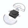 Lettore di schede TF/SD/NM multifunzione 6 in 1 USB 3.0 a USB-C/Tipo-C/8 pin (nero)