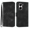Custodia in pelle con motivo a linee per Redmi Turbo 4 / Xiaomi Poco X7 Pro (nera)