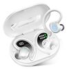 Auricolare Bluetooth wireless con display digitale a LED montato sull'orecchio Q38 (bianco)