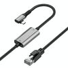 Cavo Ethernet per scheda di rete ad alta velocità RJ45 a USB-C / Type-C con curvatura laterale da 2 m