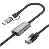 Cavo Ethernet RJ45 da 2 m a tipo C/USB 2 in 1 ad alta velocità per scheda di rete