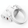 Caricabatterie rapido REMAX RP-U37 18W QC+PD con cavo da 1 m tipo C a 8 pin, tipo di spina: spina USA (bianco)