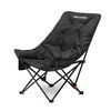 Naturehike Outdoor Sedia da campeggio con schienale alto pieghevole Moon Lounge Chair (nero)