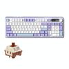 Tastiera meccanica Ajazz AK980 2.4G/BT/cablata Tri-mode con schermo 98 tasti Tastiera da gioco wireless RGB, stile: Maillard Axis Purple