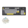Tastiera meccanica Ajazz AK980 2.4G/BT/cablata Tri-mode con schermo 98 tasti Tastiera da gioco wireless RGB, stile: Green Cloud Axis Gray