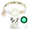 Per AirTag Tracker Custodia in silicone Piccola Daisy Pet Collar Collare per cani con campanello e pellicola anteriore e posteriore (verde luminoso)