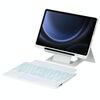 Per Samsung Galaxy Tab S10 FE / S9 FE / S9 Supporto galleggiante staccabile con tastiera retroilluminata Custodia in pelle per tablet con touchpad (bianco)