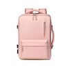 OUMANTU 8190 Zaino da viaggio aziendale impermeabile espandibile di grande capacità con porta USB (rosa)