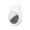 Per AirTag Tracker Custodia in silicone con spille di sicurezza Supporto portatile nascosto per anziani e bambini (bianco)
