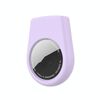 Per AirTag Tracker Custodia in silicone con spille di sicurezza Supporto portatile nascosto per anziani e bambini (viola)