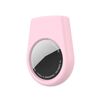 Per AirTag Tracker Custodia in silicone con spille di sicurezza Supporto portatile nascosto per anziani e bambini (rosa)