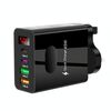 Caricabatterie multiporta per telefono cellulare con display digitale 2 USB+2 Type-C, colore: spina UK nera