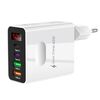 Caricabatterie multiporta per telefono cellulare con display digitale 2 USB+2 Type-C, colore: spina UE bianco