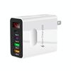 Caricabatterie multiporta per telefono cellulare con display digitale 2 USB+2 Type-C, colore: spina USA bianco