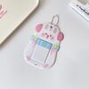 Hisocute Student Cartoon PVC Trasparente Porta Carte Carino Animale 3 Pollici Idol Album Porta Foto, Stile: Coniglietto Bianco