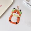 Hisocute Student Cartoon PVC Trasparente Porta Carte Carino Animale 3 Pollici Idol Album Porta Foto, Stile: Volpe Arancione