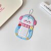 Hisocute Student Cartoon PVC Trasparente Porta Carte Carino Animale 3 Pollici Idol Album Porta Foto, Stile: Pinguino Blu
