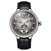 Orologio meccanico completamente automatico Dulunwe 6049B 30m impermeabile con volano luminoso (cinturino in pelle marrone)