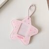 Hisocute Cartoon Pentagram 1 pollice Photo Frame Pendant Studenti Portachiavi Chasing Star Porta carte Pendant (Stelle rosa)