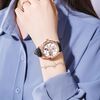 Orologio meccanico automatico luminoso impermeabile Dulunwe 6018B 30m, colore: cinturino in pelle nera