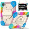 Per iPad Pro 11 2024 Custodia per tablet PC ibrida in silicone con robot a contrasto (blu colorato)