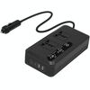 Gurxun Inverter per auto con doppio display digitale con 2 porte USB+2 porte di tipo C, spina universale 110 V