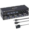 KC-KVM402DP 8K 30Hz 4 ingressi 2 uscite DP / USB3.0 Dual Monitor KVM Switch, spina UK