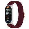 Per Xiaomi Smart Band 9/9 NFC Cinturino per orologio in nylon elastico intrecciato con fibbia scorrevole (rosso vino)