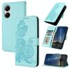 Custodia a libro in pelle con motivo a fiori di Datura per Redmi Turbo 4 / Xiaomi Poco X7 Pro (blu chiaro)