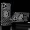 Per iPhone 15 Pro Max R-JUST RJ-64 Custodia per telefono MagSafe con dissipazione del calore per aromaterapia e supporto (nero)