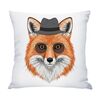 Federa per cuscino da divano stampata Gentleman Fox senza stampa centrale su richiesta, dimensioni: 35x35 cm (raso lucido)